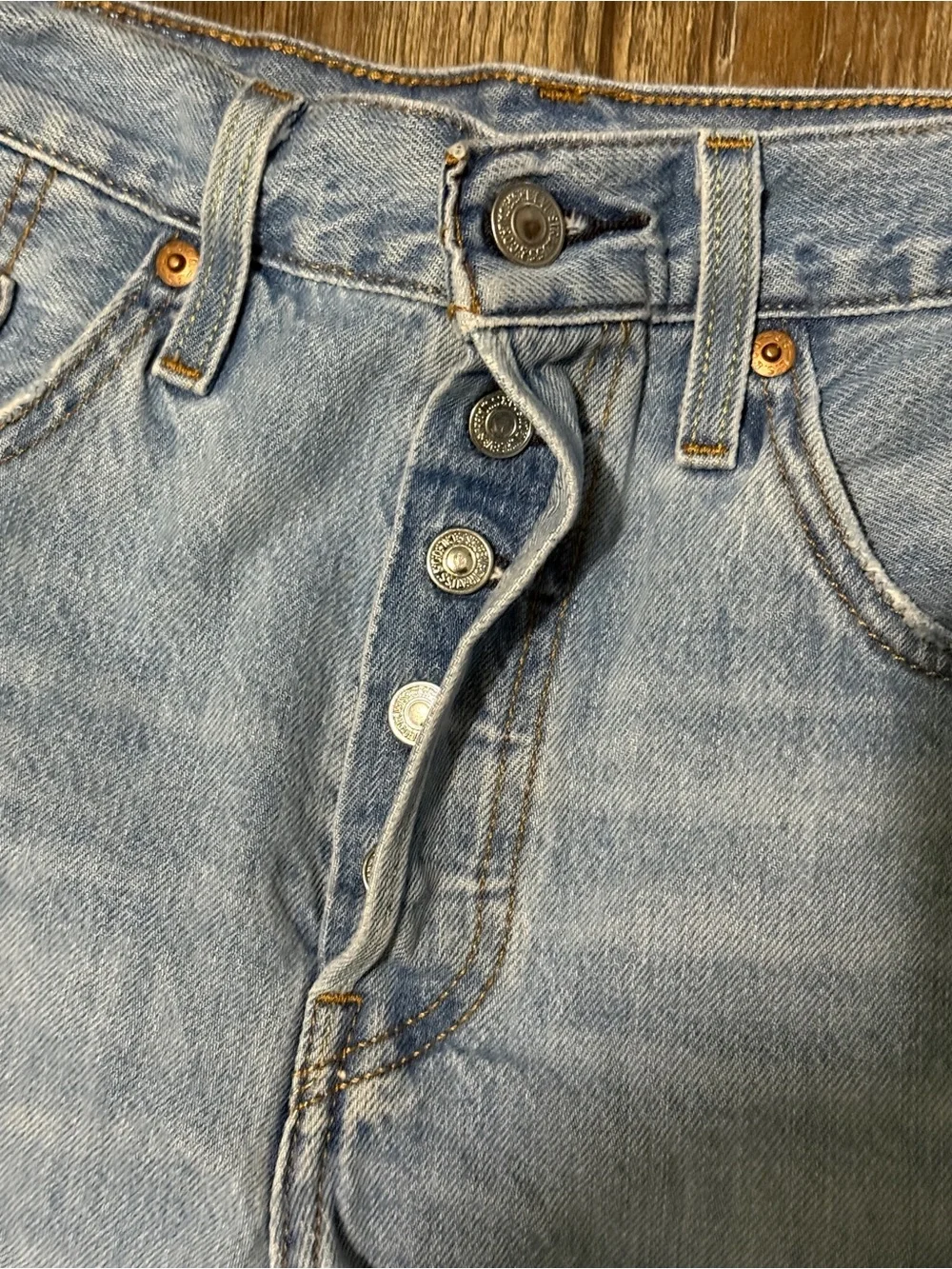 Levi's 501 Cut Off Shorts Women's 27 High Rise Button Fly Frayed Hem Summer Deni
